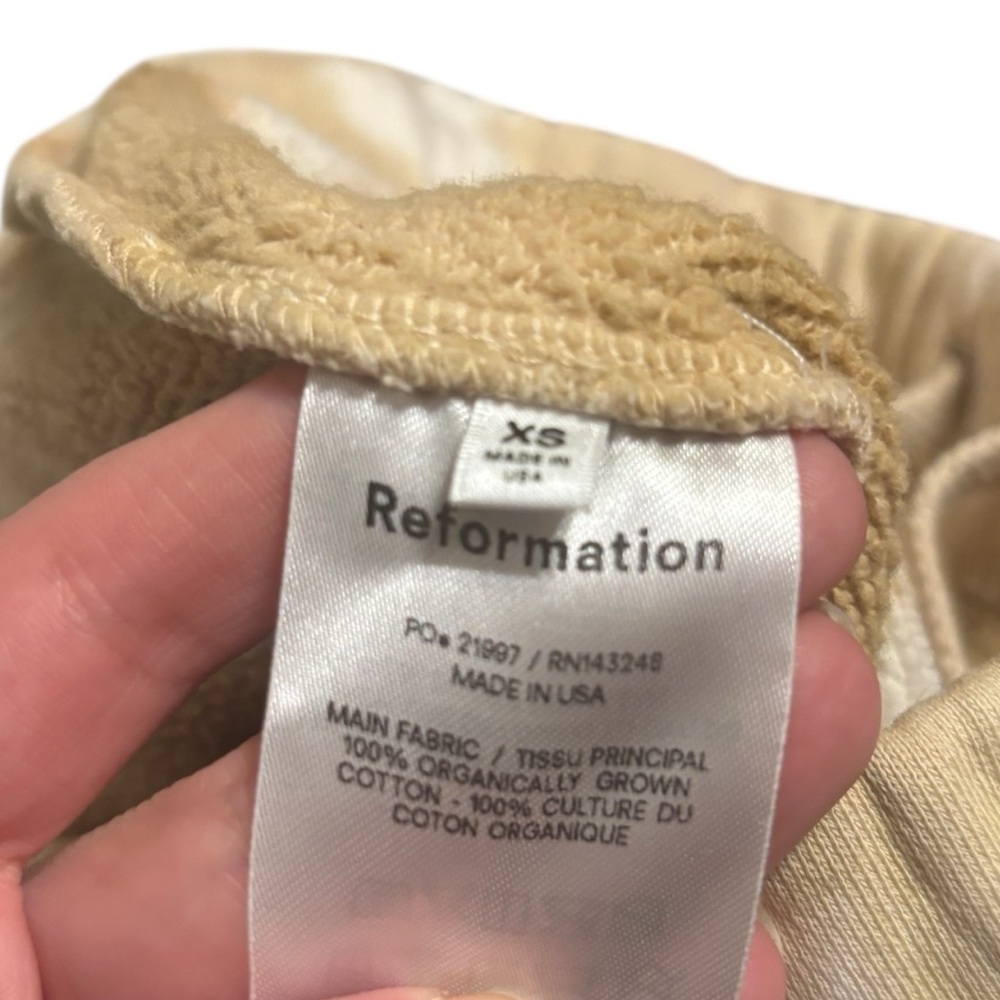 Reformation Jeans Tie Dye Organic Cotton Jogger Sweatpants XS FLAW - Picture 4 of 8